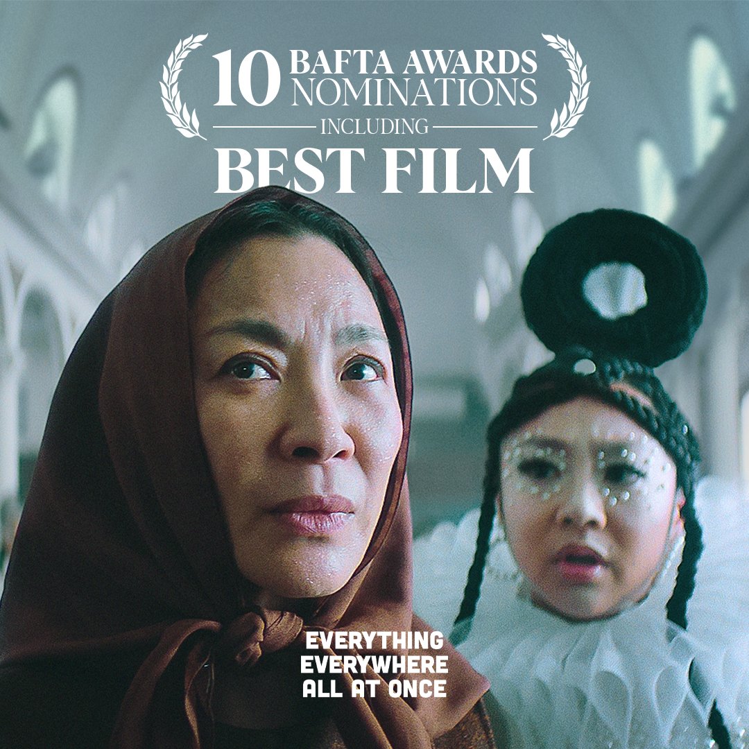 A huge congratulations to the #EverythingEverywhere family on receiving 10 <a href="/BAFTA/">BAFTA</a> Awards nominations 🇬🇧💫