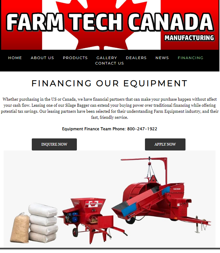 farmtechcanada's tweet photo. We are proud to announce that it has become easier for our customers to finance our equipment.
purchase a new Silage Bagger from Farm Tech Canada and keep your cash flow intact.
#dairyfarmer #homesteader #silagebagger #silage https://t.co/fMpSc2jgOV