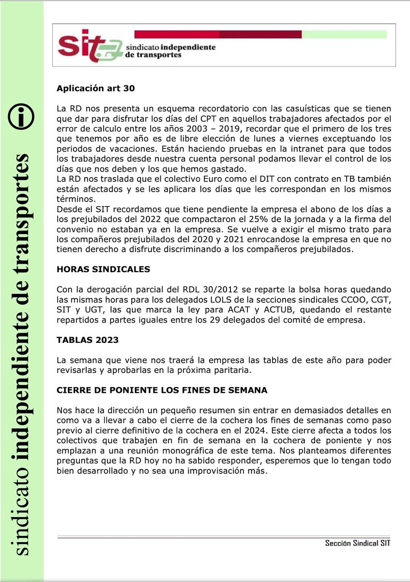 Comisión Paritaria de TB 18/1/23