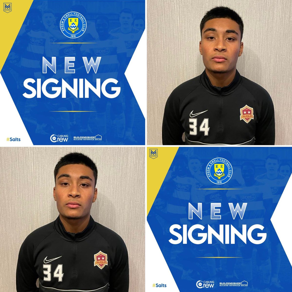 EpsomEwellFC's tweet photo. Welcome Musa Beegun 🤝🏼
Musa joins after having spells at Bedfont Sports & Alford.
Thank you @Alford for handling the transfer 🤝🏼
#WeAreEpsom | #WelcomeMusa https://t.co/gb5t8viuOS