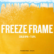 Get ready for our second launch of the year: FREEZE FRAME. 
This 7% Cold IPA is hopped with Mosaic, Loral, Citra, Centennial, and then dry hopped with even more Citra &amp; Mosaic. Expect a dry &amp; crisp IPA with juicy and tropical aromas.