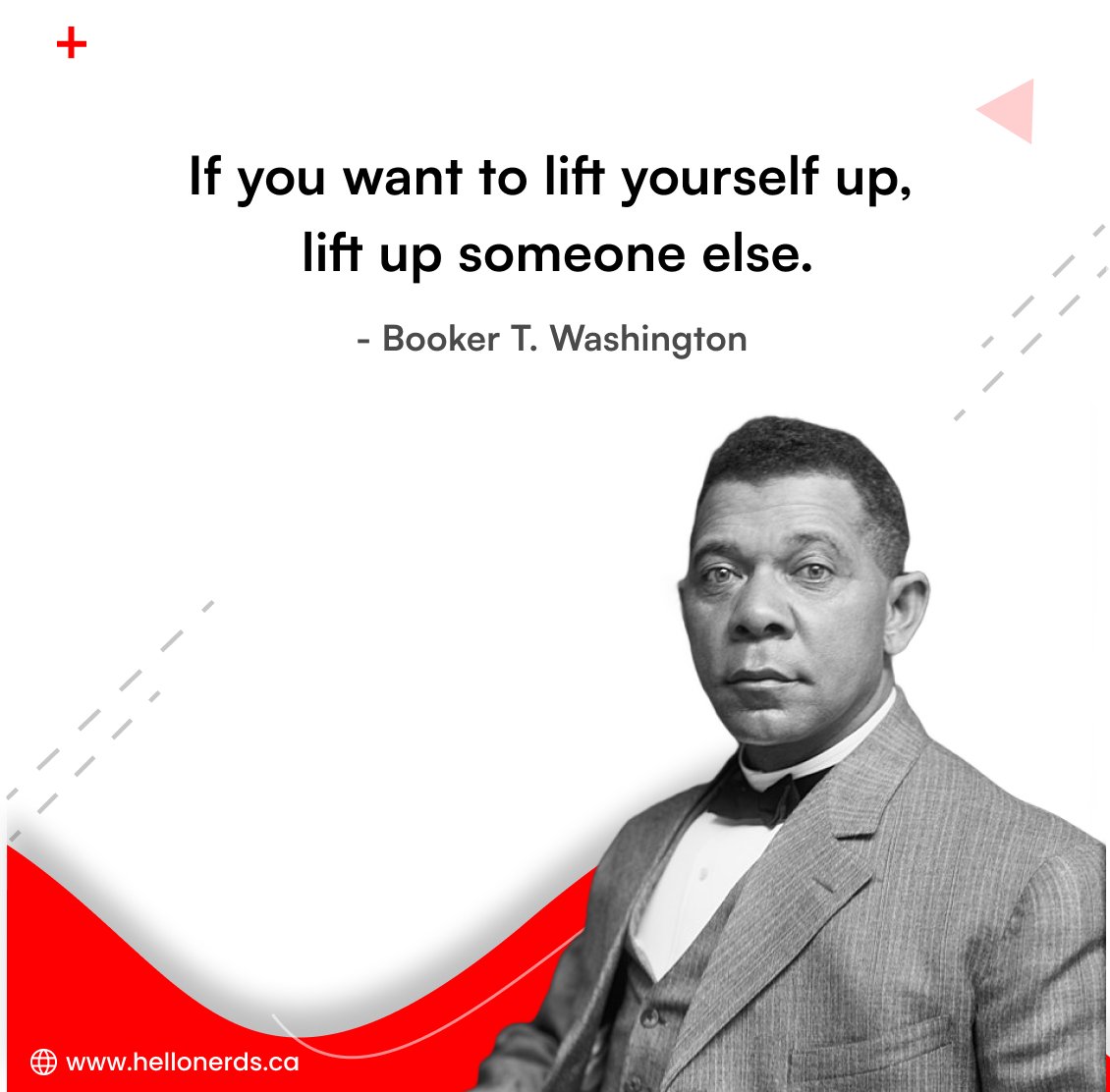 Elevate yourself by lifting up those around you. As Booker T. Washington so eloquently stated, 'If you want to lift yourself up, lift up someone else.' Let's spread positivity and empowerment through the act of helping others. 

#ThursdayThoughts #ThursdayMotivation #HelloNerds