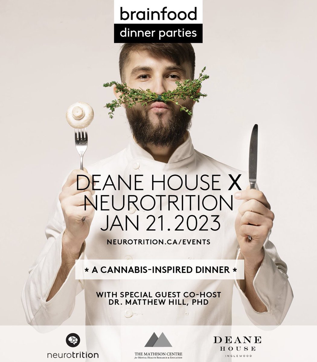 OrshaMagyar's tweet photo. Our Brain Food Dinner Party is THIS SATURDAY!

We have TWO tickets left, for any Calgarians wanting to learn about the science of cannabis while enjoying a decadent meal 🪴 

https://t.co/y3Q08McVX0

👨 @canna_brain 
🧠 @HotchkissBrain 
 🌱@deanehouseyyc
🍐 @neurotrition https://t.co/khVWY9f3GZ