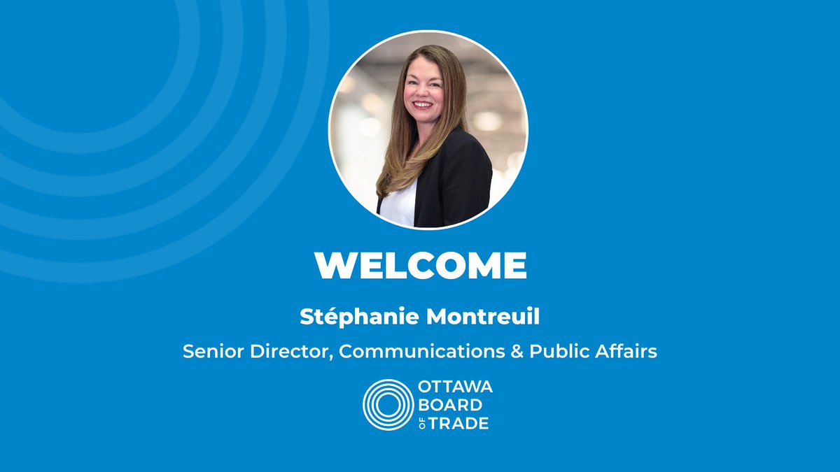 ottawabot's tweet photo. On behalf of our board and staff, we are thrilled to announce that @Steph_Montreuil has joined the #OBOT team as the Senior Director, Communications &amp; Public Affairs. Welcome Stéphanie! We are so excited to work with you to #BuildUpOttawa. Read more: https://t.co/BM4TNMHZ1M https://t.co/7iLnYpJzSq