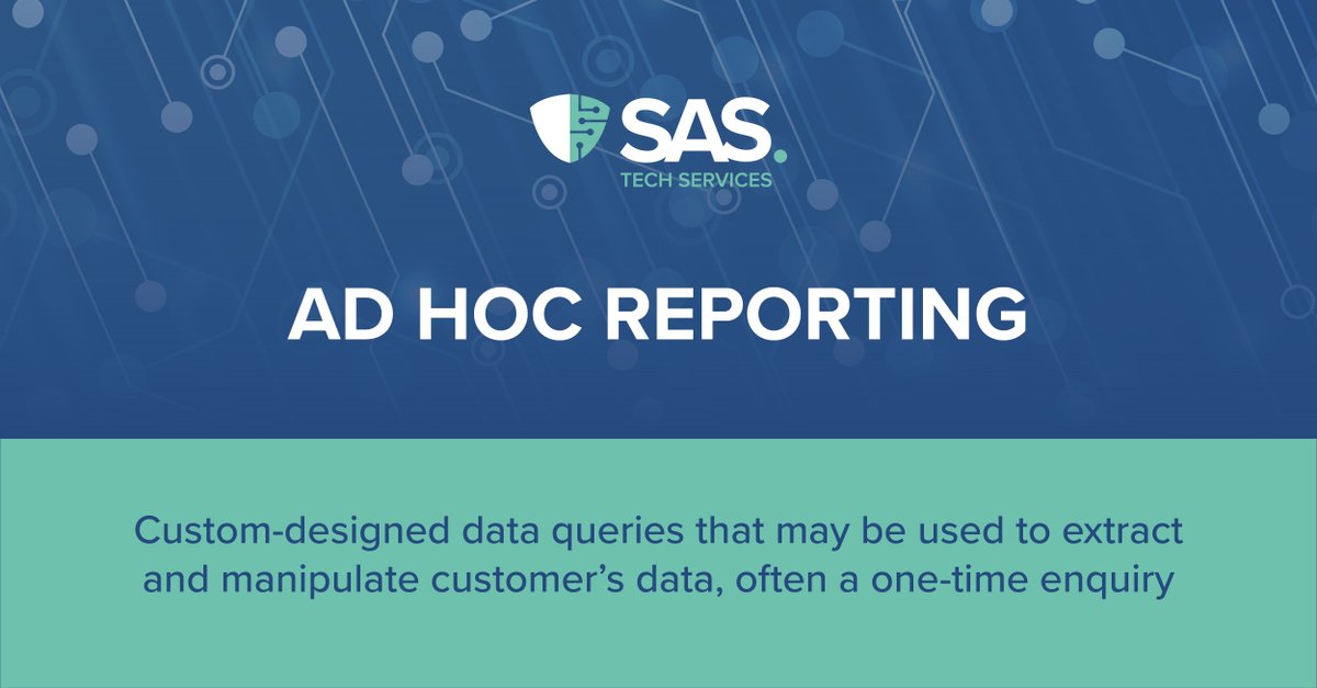 SASTechServices's tweet image. 🗨️ Logistics glossary and jargon: Ad Hoc Reporting

Ad hoc reporting refers to custom-designed data queries that may be used to extract and manipulate customers&apos; data. It&apos;s often a one-time enquiry. 

#Logistics #LogisticsGlossary #LogisticsJargon #LogisticsIndustry