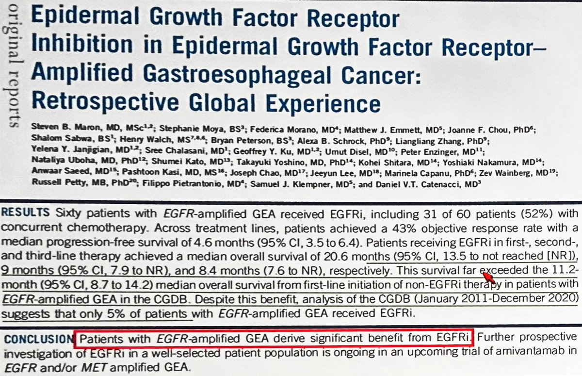 pashtoonkasi's tweet image. #EGFR amplified upper GI adenocarcinomas; an under recognized subset.

#GI23 @ASCO preclinical and PDX data being presented. 

Also shoutout 🗣️to our paper @JCO_ASCO @SteveMaronMD🙌🏾.

#STCSM #ESOCSM