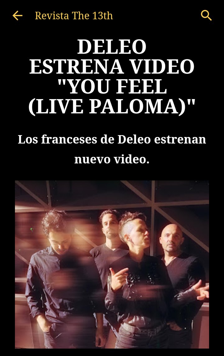 @Deleo_Officiel
ESTRENA VIDEO
'YOU FEEL (LIVE PALOMA)'