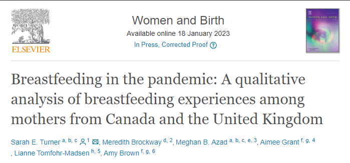 Sarah Turner (@sarahturner11) on Twitter photo 1/ After two years of work, I am excited to share that my paper about how the pandemic impacted breastfeeding experiences in Canada and the UK is published in <a href="/womenandbirth/">@womenandbirth</a>!
authors.elsevier.com/sd/article/S18… 1/ After two years of work, I am excited to share that my paper about how the pandemic impacted breastfeeding experiences in Canada and the UK is published in <a href="/womenandbirth/">@womenandbirth</a>!
authors.elsevier.com/sd/article/S18…