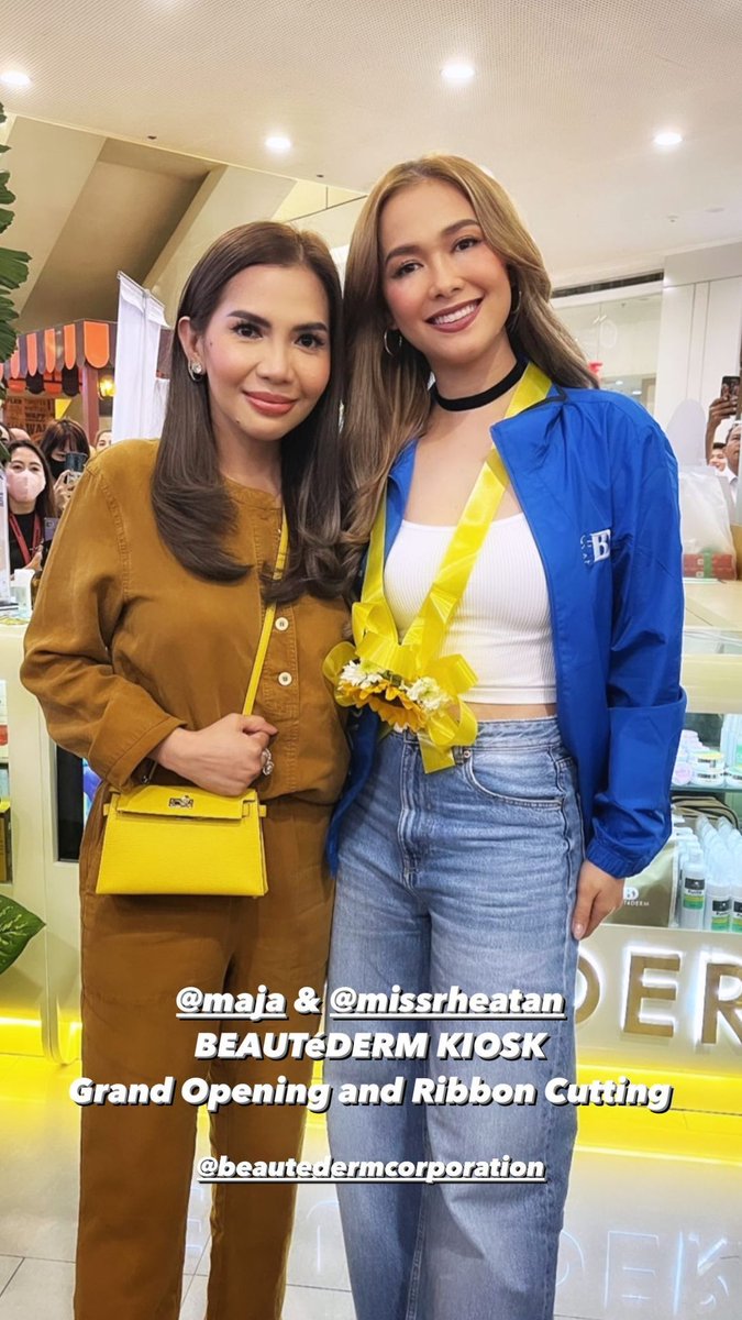 daiIymaja's tweet photo. “BEAUTéDERM KIOSK Grand Opening and Ribbon Cutting” 🤍

🔗: crownartistmgmt &amp; ehntonio igs
🏷️: #MajaSalvador | #RheaTan https://t.co/tHhmsQ2N19
