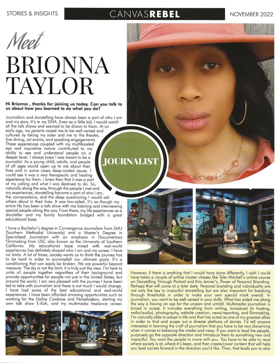 BrionnaT_'s tweet photo. Check out my latest article in Canvas Rebel. It’s a blessing to get to share more about my life and career. #journalist #tvhost #entrepreneur https://t.co/hw9gwy0QTZ