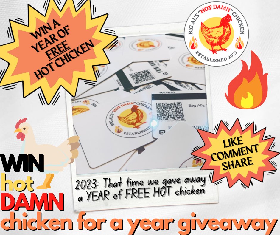 Yo! We’re giving away a years worth of free chicken from the truck over on our Instagram and Facebook. I’m just sayin…