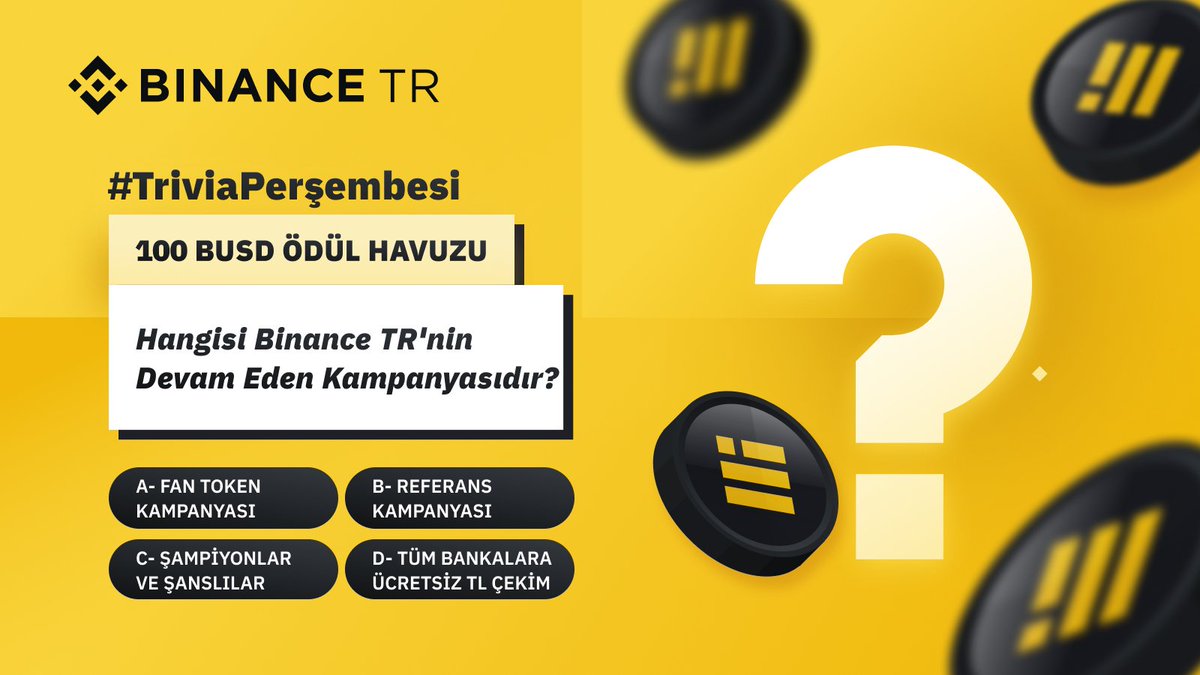 BinanceTR's tweet photo. #Binance TR'de #TriviaPerşembesi Devam Ediyor🕺
🔸 Bizi takip edin
🔸 Bu Tweet'i #TriviaPerşembesi hashtagiyle alıntılayın
🔸 İpucu için Telegram'ımıza katılın ve cevabı bulun!
https://t.co/6nc0DNb464
🔸 Formu doldurun👇
https://t.co/vIQpEW75NM
100 $BUSD ödül havuzunu paylaşın! https://t.co/kOmlKM0aTX