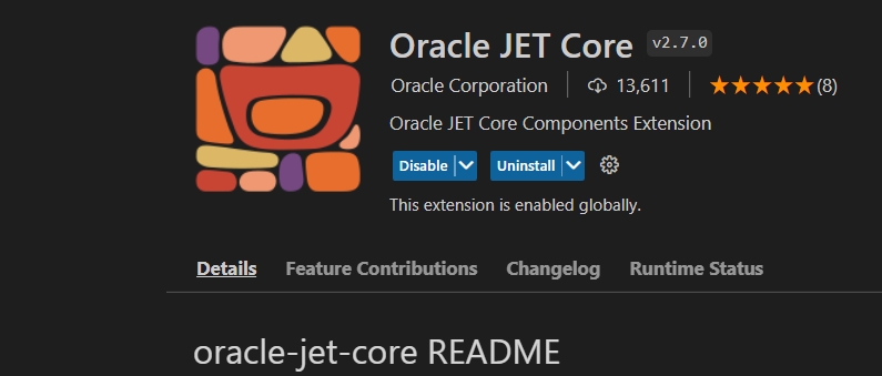 OracleJET's tweet photo. A new release of the Visual Studio Code extension for Oracle JET Core, is now available. 
https://t.co/9MrUccuQXf

We're always looking for feedback and suggestions on improvements.  Feel free to write a review and/or rate the extension. https://t.co/yYUJJPaiSI
