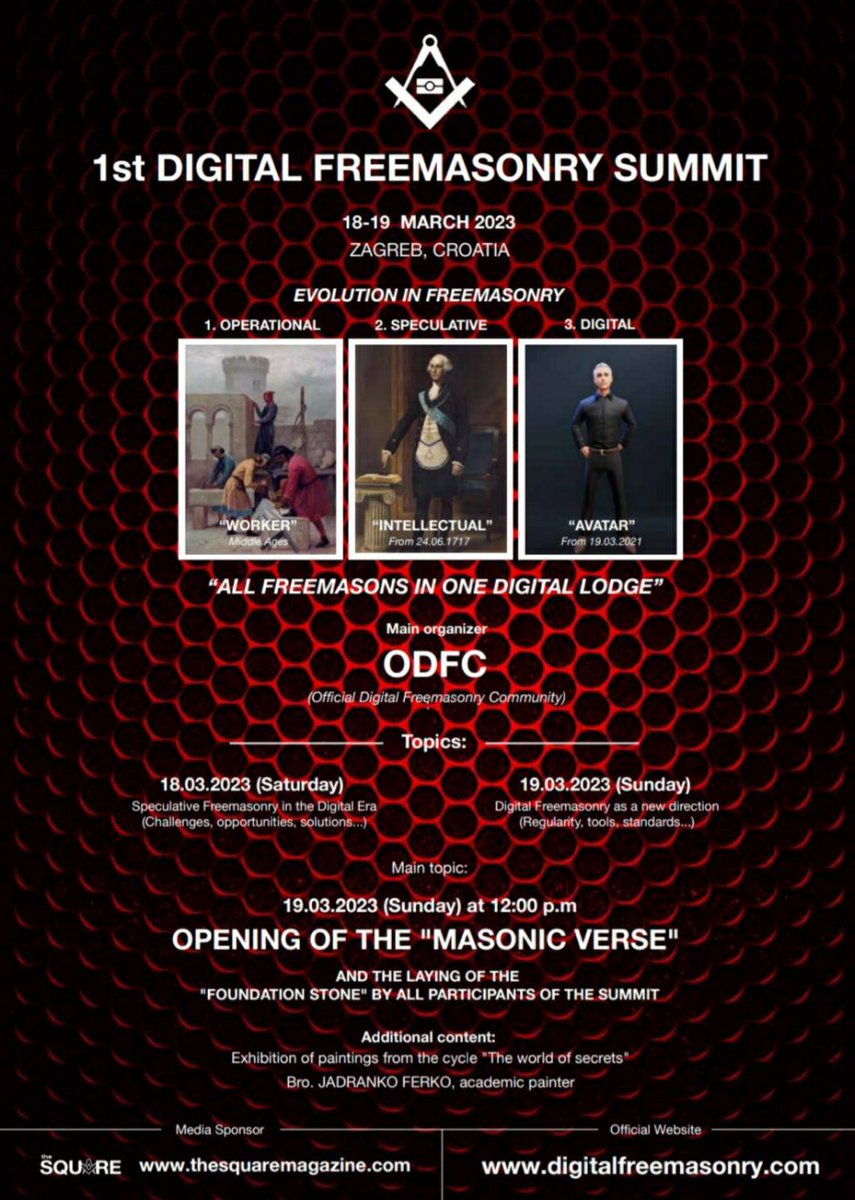 We're super excited to attend the first Digital Freemasonry Summit taking place in Zagreb on March 18th and 19th. Come meet <a href="/aetherlodge/">Aether Lodge</a> and @MasonicPassport and let's talk about the future 🤩
thesquaremagazine.com/mag/article/20…
