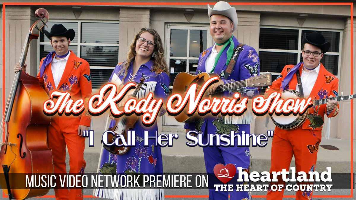 Join us for the network premiere of The @KodyNorrisShow's #ICallHerSunshine video, this afternoon at 5:30 E|P during #CountryMusicToday! Not sure where to tune in? You can also catch it at 5:30 ET via our free livestream on the @itsrealgoodtv app & website. #WatchHeartland