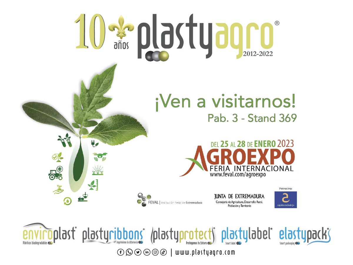 Bejorusa's tweet photo. Un edición más estaremos presentes en la feria más importante hortofrutícola del sureste de la península ibérica, mostrando nuestros nuevos productos.
Te invitamos a que nos visites: https://t.co/8vkN2foXmh
 #Plastyagro #enviroplastbio #plastyprotect #plastyribbons #plastylabel https://t.co/rAlMbESdnl