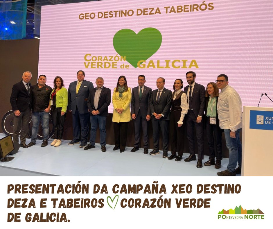 📰Hoxe tivemos a presentación da campaña Xeodestino Deza-Tabeirós 💚Corazón Verde de Galicia en FITUR onde promovemos o noso xeodestino: A nosa natureza e paisaxe, o noso patrimonio cultural e a nosa gastronomía.
#ponorte #gdr #galicia #corazonverde #Fitur2023  #visitgalicia
