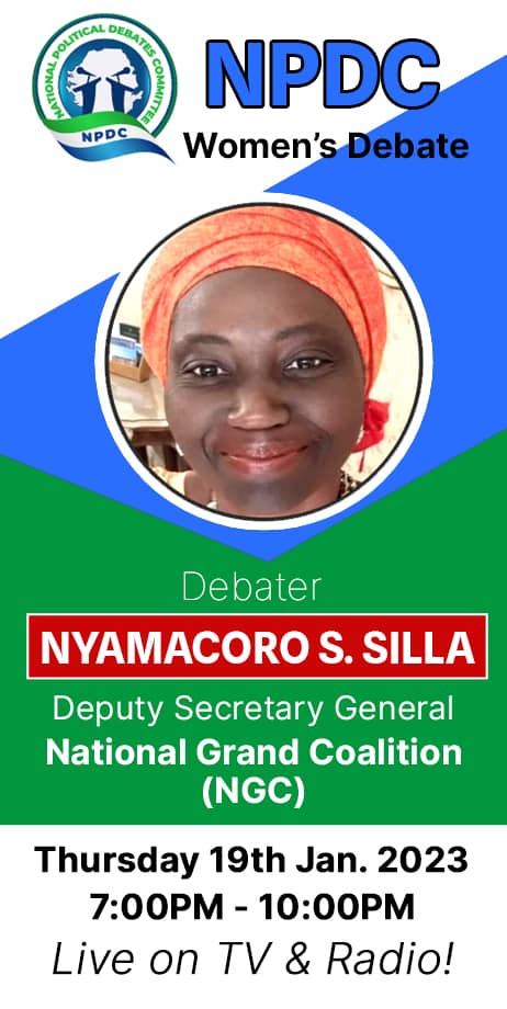 npdcsl's tweet photo. NPDC Women's Debate 2023 coming up in 30 mins...Live on SLBC TV, AYV TV &amp; IRN platform
@IrlEmbFreetown 
@UKinSierraLeone 
@NDI 
@USEmbFreetown 
@EUinSierraLeone 
@ECsalone https://t.co/qYVhQJnnfj https://t.co/ST1JJc6Ra1