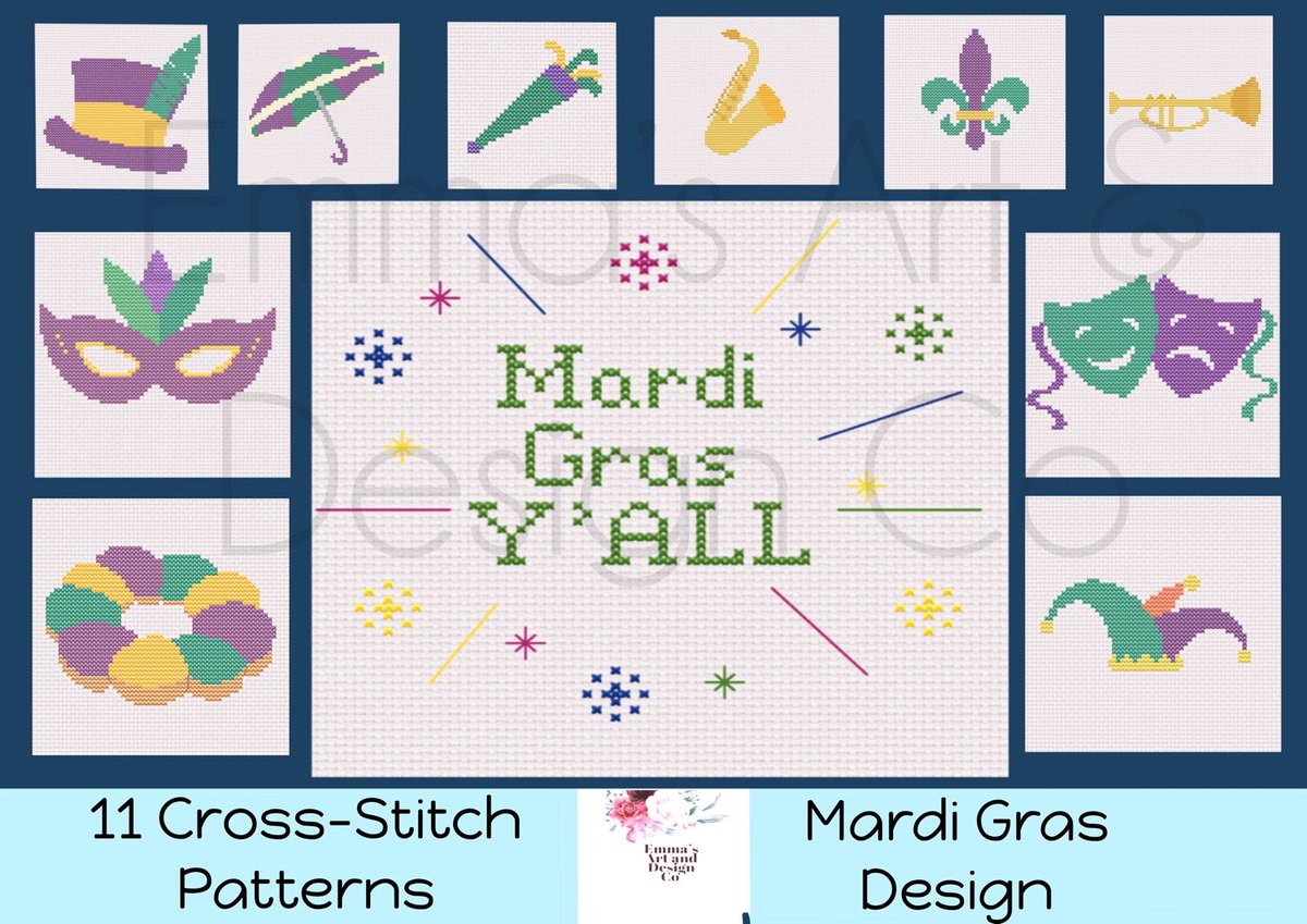 Excited to share the latest addition to my #etsy shop: Mardi Gras Cross Stitch, Modern Cross-Stitch Pattern#birthday #valentinesday #embroidery #crossstitchpattern #crossstitch #moderncrossstitch #crossstitchchart #countedcrossstitch #crossstitchcard etsy.me/3ZPIqlg