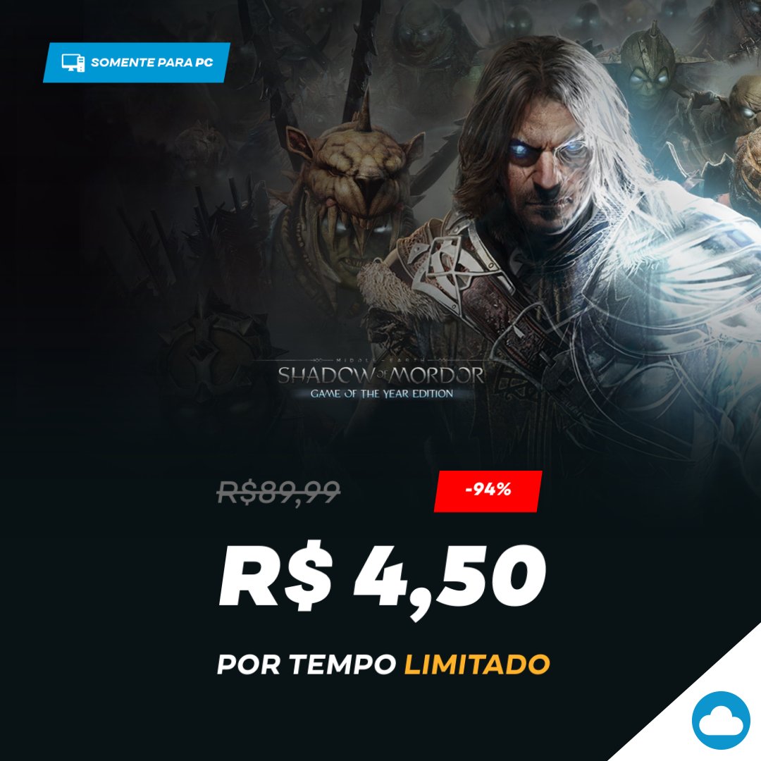 Nuuvem.com on X: Mais barato que cafezin de Aeroporto 😅 ESSE JOGO É LINDO  DEMAIS TOLKIEN DO CÉU 😍 Aproveite o Middle-earth: Shadow of Mordor - Game  of the Year Edition com