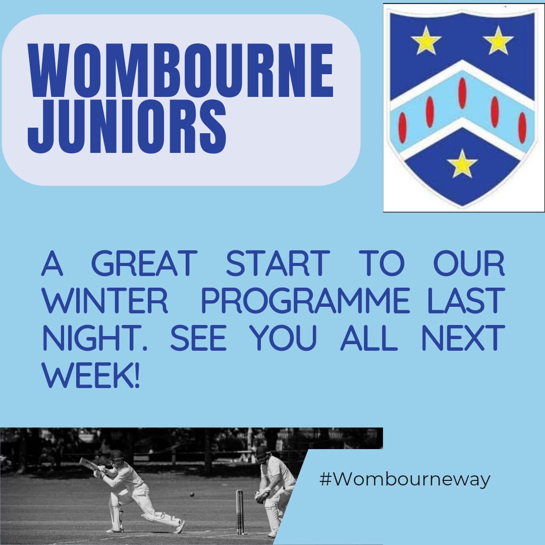 WombourneC's tweet photo. Last night saw the start of our indoor junior training sessions @WombourneC  #Wombourneway #monthebourne🏏🏏 https://t.co/3BWOu6e4W8