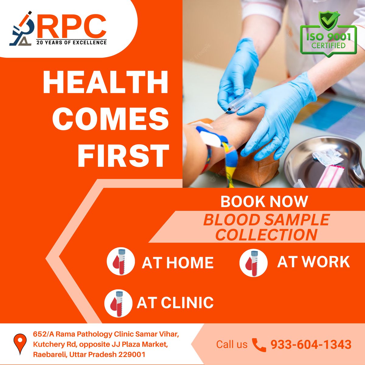 HEALTH COMES FIRST
𝐂𝐨𝐧𝐭𝐚𝐜𝐭 𝐮𝐬:
093360 41343
Reach Us :
maps.app.goo.gl/LAyW7A9PSNgFP5…
#healthcheckup #bloodtest  #xray #Ramapathologyclinic 
#Raebareli #pathology #liverfunction #LFT
#pathologist  #health 
#healthcheckup