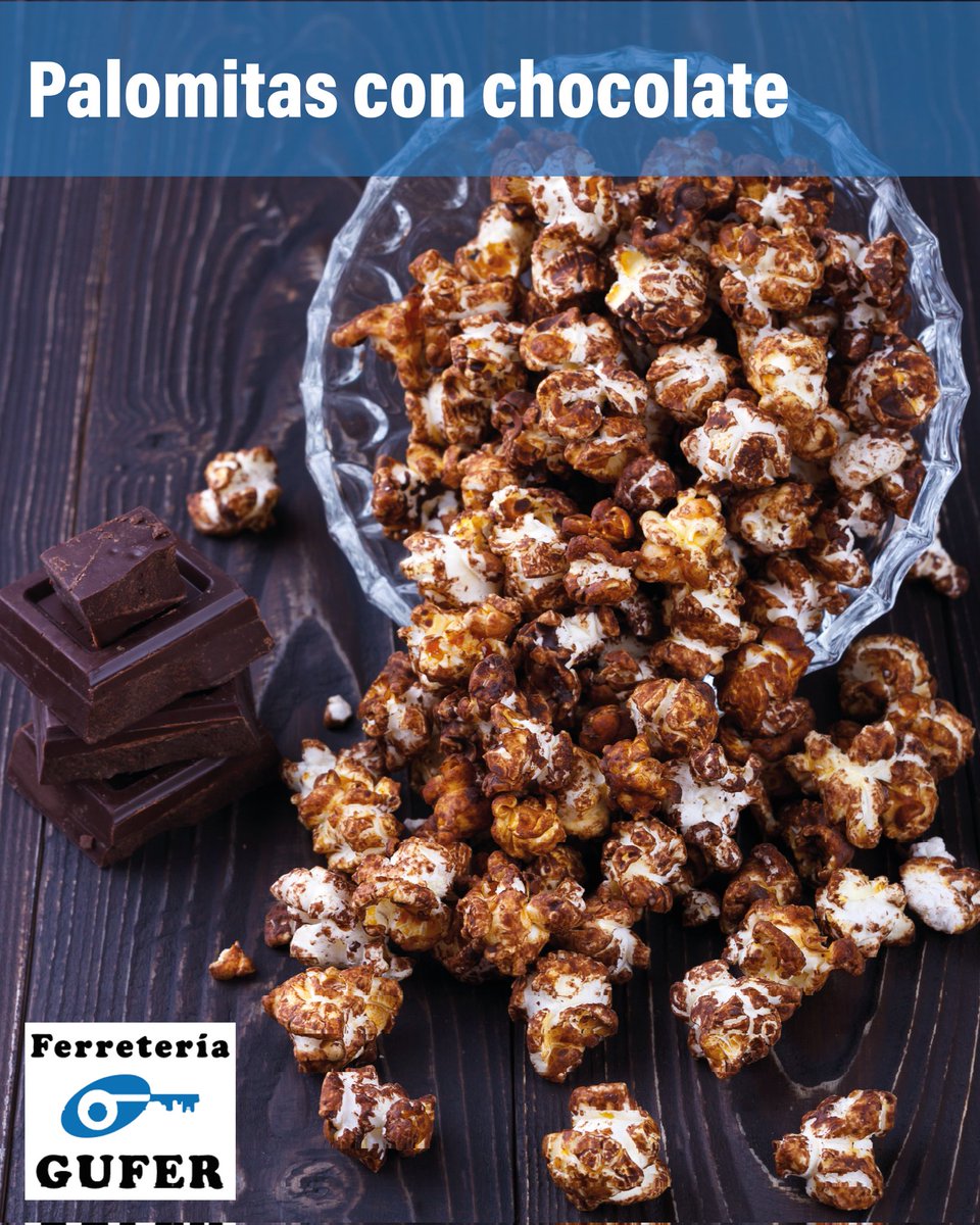 FerreteriaGufer's tweet photo. FELÍZ DÍA DE LAS PALOMITAS DE MAÍZ!
Lo ceebramos con una receta que está de vicio y con un super descuento 🤑 hasta las 20:00 mañana
Finde frío? peli y palomitas!

#palomitas #palomitasconchocolate #popcorn #peliymanta #ferreteriagufer #GUFER #lunaycuarto
https://t.co/8c5Xr5zMgr https://t.co/nW5bonT3JW