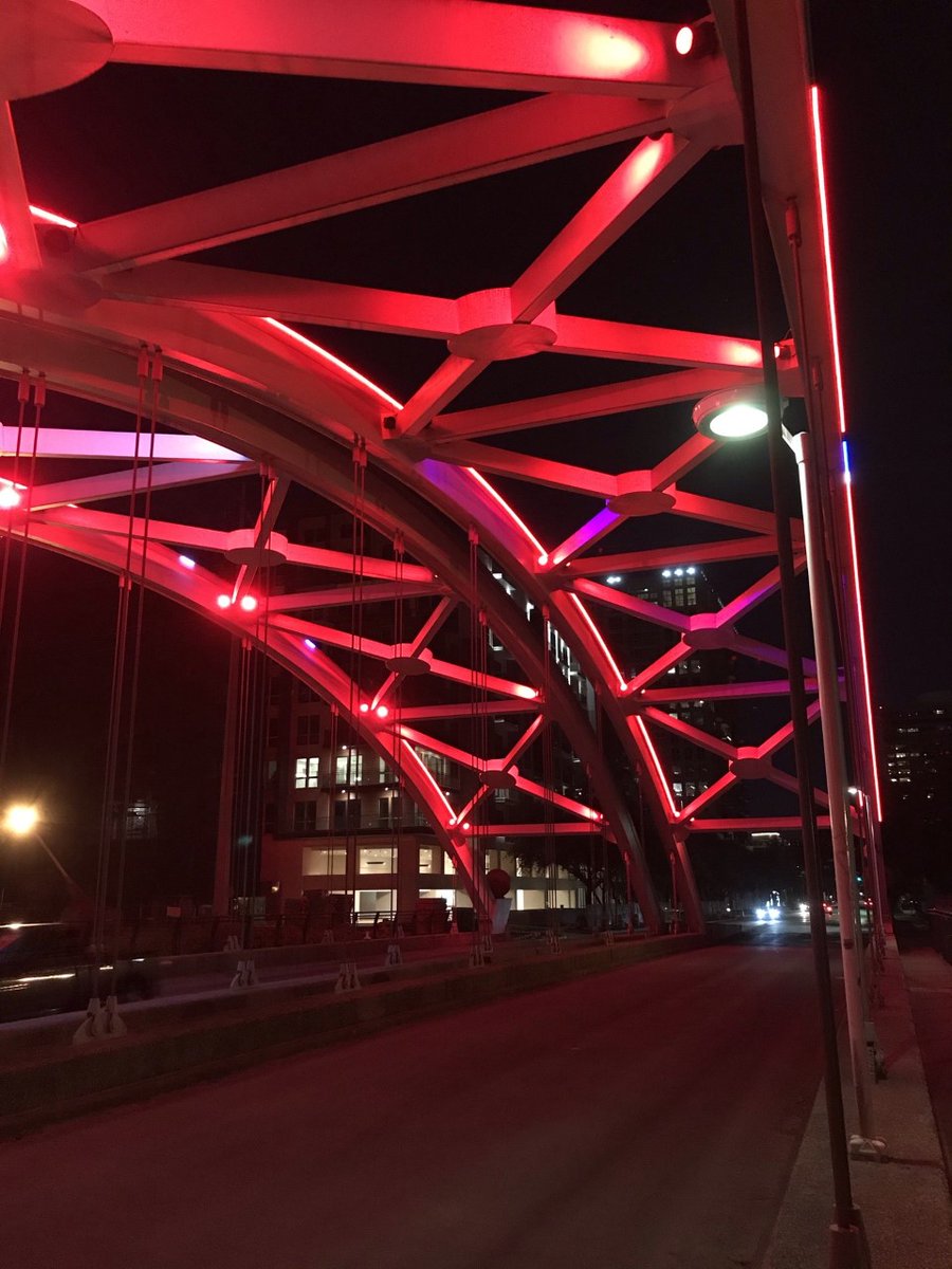 #ThrowbackThursday to the City of Houston turning red in honor of World #Encephalitis Day, thanks to <a href="/MyMissingMindTF/">My Missing Mind, The Film</a>🎬🚨🧠
---
Want to share your story, help raise awareness, or join us in lighting the world #RED4WED this World Encephalitis Day, Feb 22? Send us a DM 📩