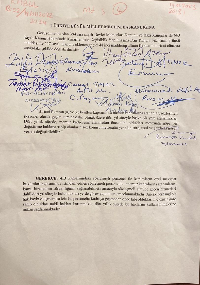 Müjde.Yapilan düzenleme ile sözleşmelilerin kazanılmış hakları devam edecek,kazanılmış hakları korunacak,yani hak kazanmış olanların eş durumu tayini yapabilecektir.  #SozlesmelilerinEsDurumuTayini