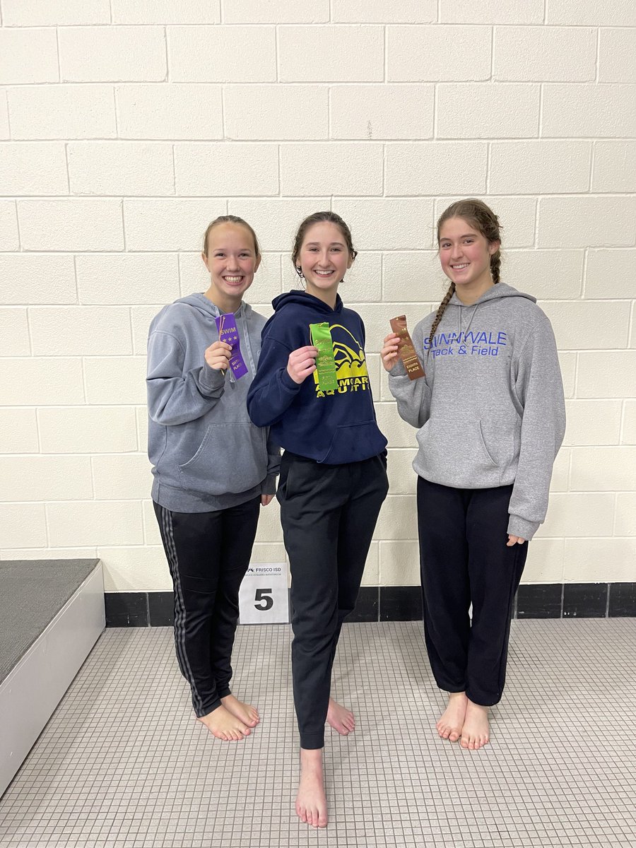 ⁦<a href="/SVRaiderBooster/">SHS Raider Booster</a>⁩ Q’s⁦<a href="/SunnyvaleISD/">Sunnyvale ISD</a>⁩ Swimmers Hannah Powell, Rylie Hatch and Brooke Johnson earned honors in the 50 Freestyle!