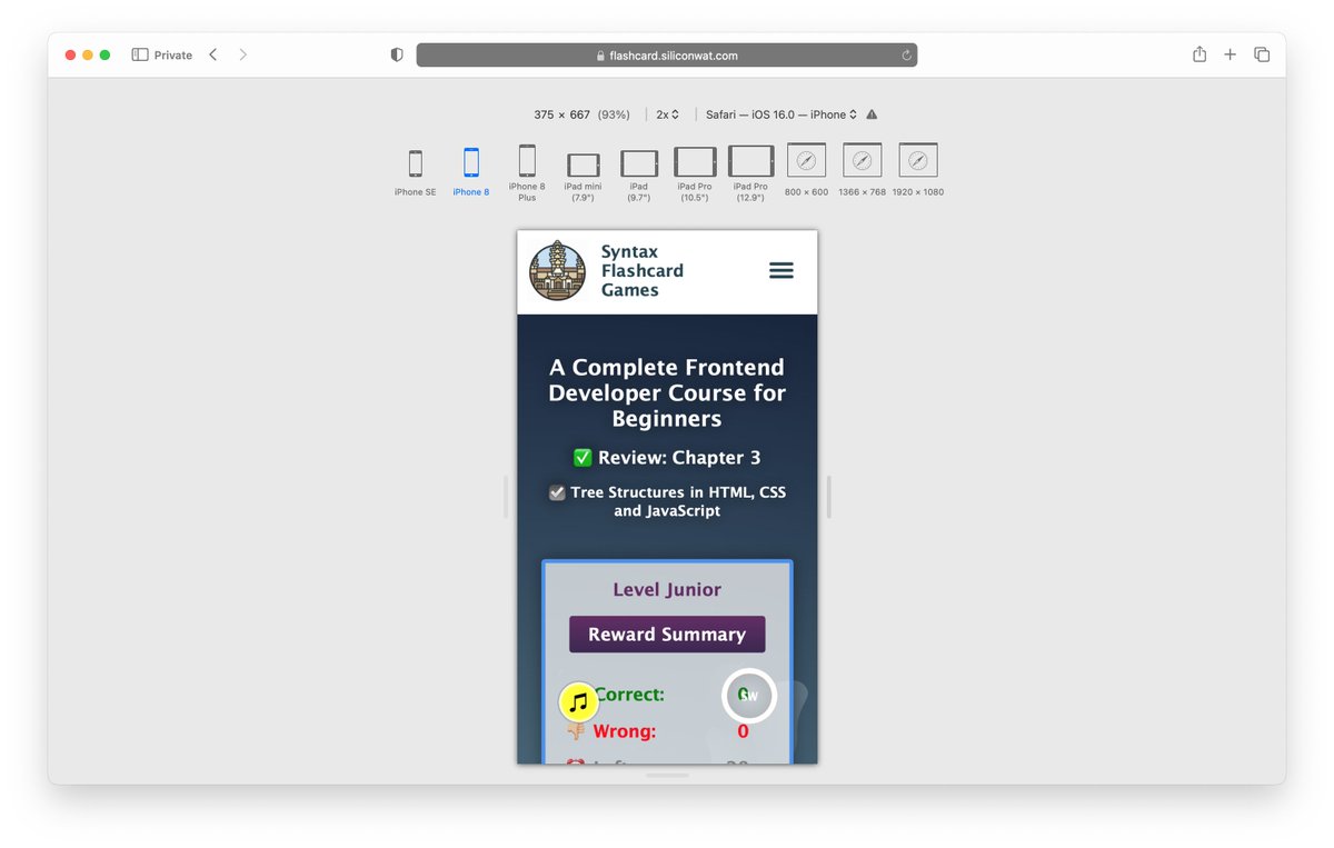 siliconwat's tweet photo. RELEASE UPDATE: Frontend Syntax Flashcard Games
https://t.co/JqjoY8w7kf

1. Chapter 2 now live! 🌎
2. Chapter 3 now live! 🌎

Feel free to report bugs or suggest improvements by replying to this message thread 💻

@thonly #frontend #html #css #javascript #flashcard #game https://t.co/EM6niI1oOM