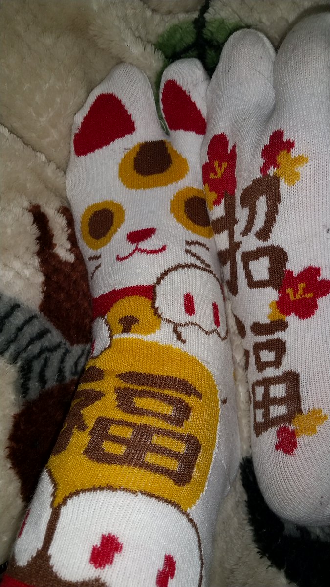#manekineko #luckycat #goodluckcat #socks #tabisocks #twotoedsocks #japanesesocks