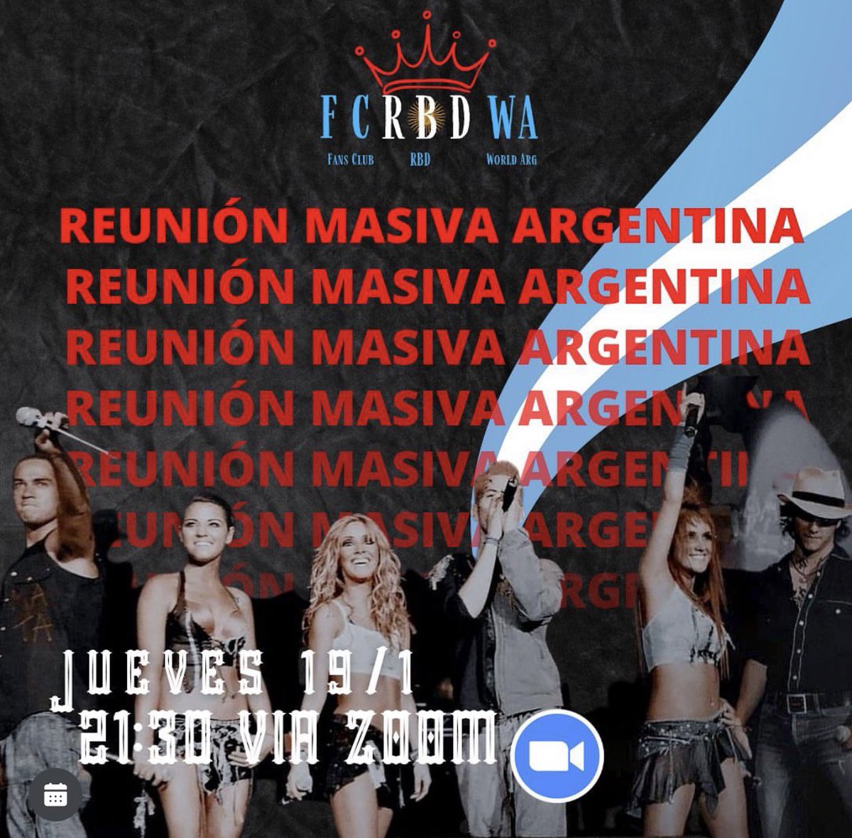 RBDWAOficial's tweet photo. Hoy en nuestro fans club nos reunimos de manera virtual ! Más de 190 personas de diferentes provincias de nuestro país conectadas esperando el anuncio de RBD.. ARGENTINA DICE PRESENTE ❤️🇦🇷✨ @RBD_oficial @RBDGlobalFan #rbdisbackarg #RBDISBACK #SoyRebelde #RBDay #RBD2023 https://t.co/KpcnhBRekf