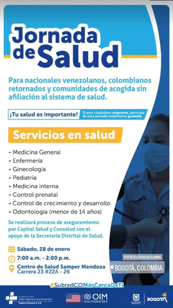 #VenezolanosEnBogota #Bogotá #Venezolanos #Jornada de #Salud