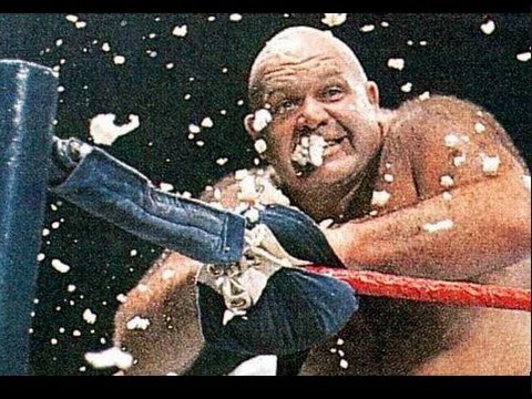 LouisAlbano2's tweet photo. Jim Myers a/k/a George ‘the Animal’ Steel was a full time high school physical education teacher and football coach. The Animal was a main event heel for the WWWF/WWF with his green tongue. The Animal also ate turnbuckles and was managed by Classie Fred Blassie and the Captain. https://t.co/t1yZfi8c94