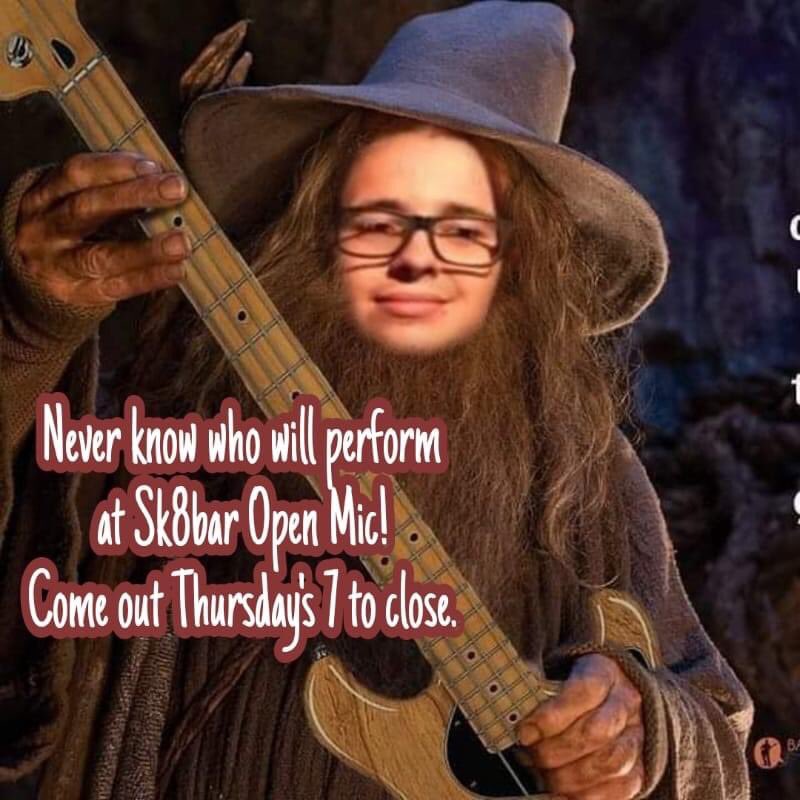 Chandalf the Grey says come to Sk8bar tonight at 7pm for Open Mic! 🧙🏻‍♂️

#openmic #livemusic #musicscene #localmusicians #StJoeMO #Missouri