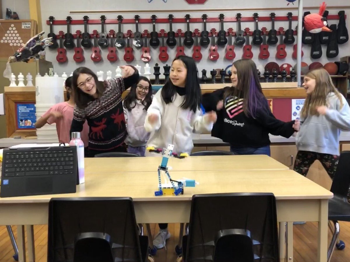 MrKSDyck's tweet photo. #DanceParty today as Grade 5/6s @PortWellerPS #Built their first #SPIKEPrime #LEGO builds. @LEGO_Education’s #BreakDancer was a fun way to begin our #Robotics journey. @LEGO_Group #Collaboration #Teamwork #FollowingInstructions #CheckYourWork #SpatialSense #ProblemSolving https://t.co/uxox1FnYdu