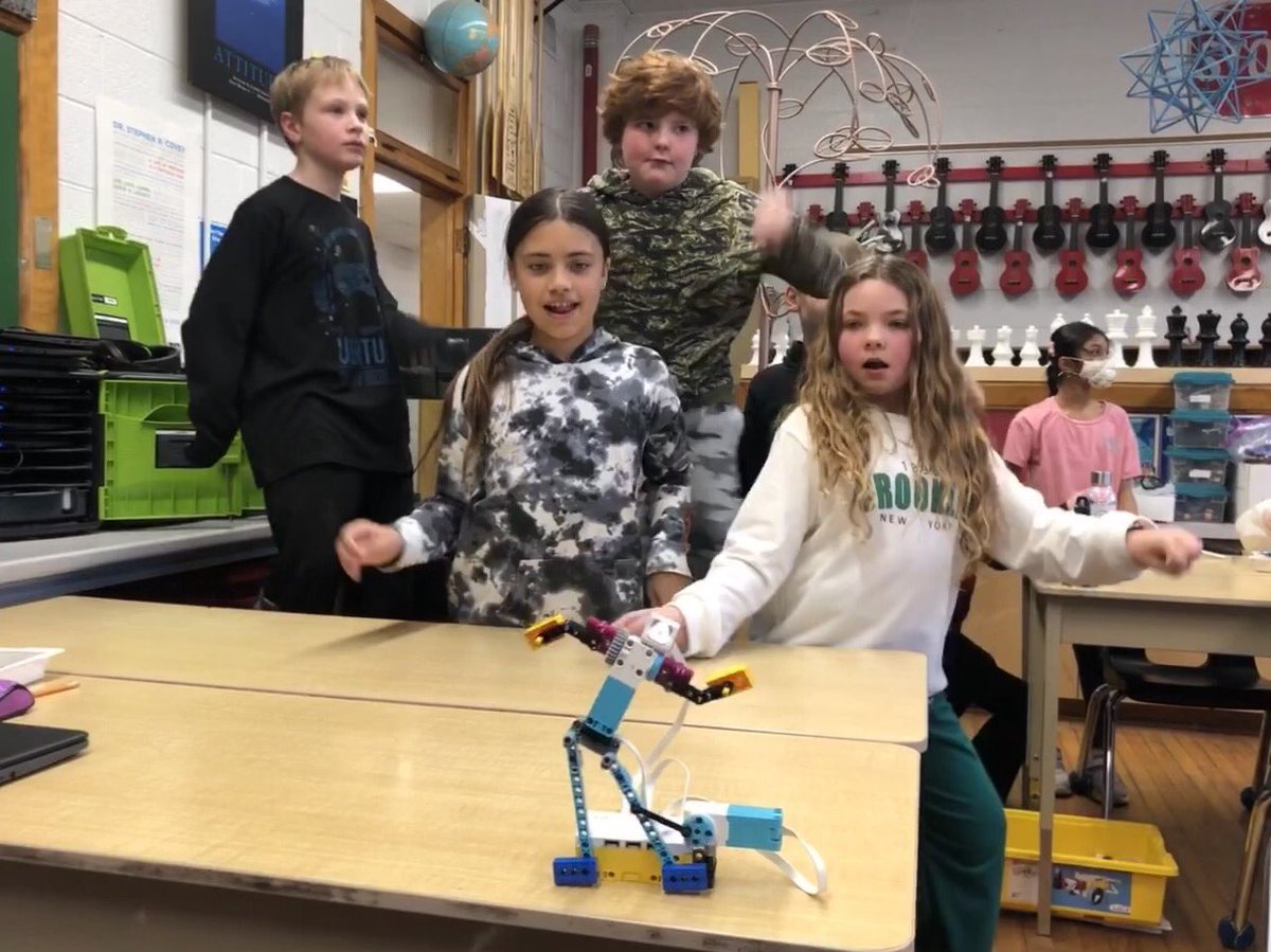 MrKSDyck's tweet photo. #DanceParty today as Grade 5/6s @PortWellerPS #Built their first #SPIKEPrime #LEGO builds. @LEGO_Education’s #BreakDancer was a fun way to begin our #Robotics journey. @LEGO_Group #Collaboration #Teamwork #FollowingInstructions #CheckYourWork #SpatialSense #ProblemSolving https://t.co/uxox1FnYdu