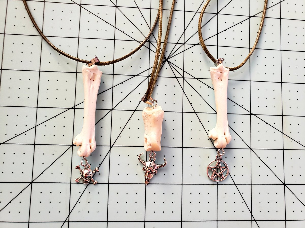 Excited to share the latest addition to my #etsy shop: Bone necklacea/ Deer necklace/Skull and crossbones/ Pentackle /Cow skull etsy.me/3XmBVEZ #white #halloween #silver #calcite #men #bonehorn #gothic #upcycled #handmadependant
