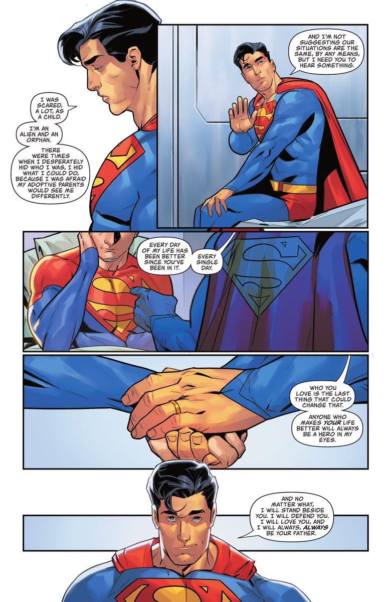 TomTaylorMade's tweet photo. Sharing this scene from #Superman: Son of Kal-El 17, to celebrate our @glaad award nomination, 
#GLAADawards @CianTormey https://t.co/jOGkqtFTJO