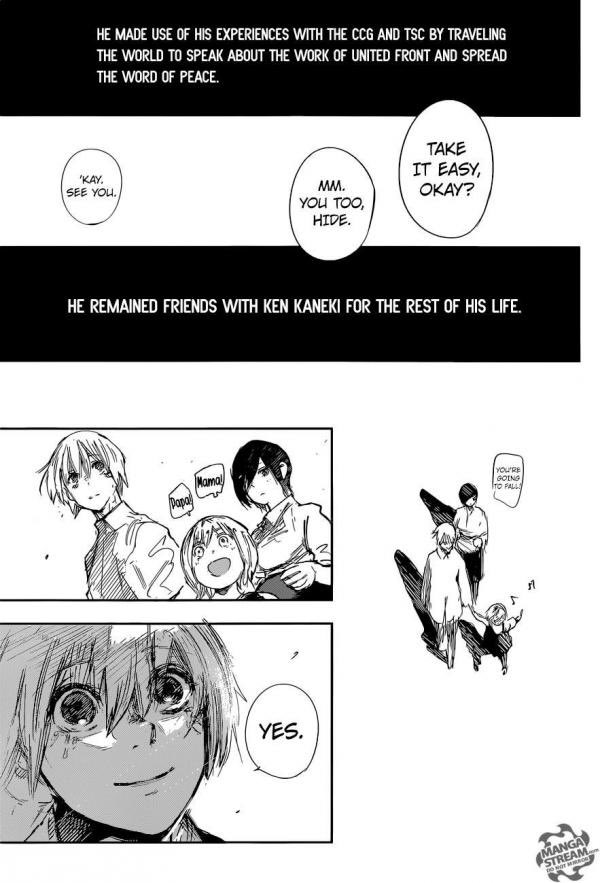 babieeijiro's tweet photo. The fact that hide watched kaneki turning from being alone to have a family 🥺 https://t.co/HiUAvxtNKM