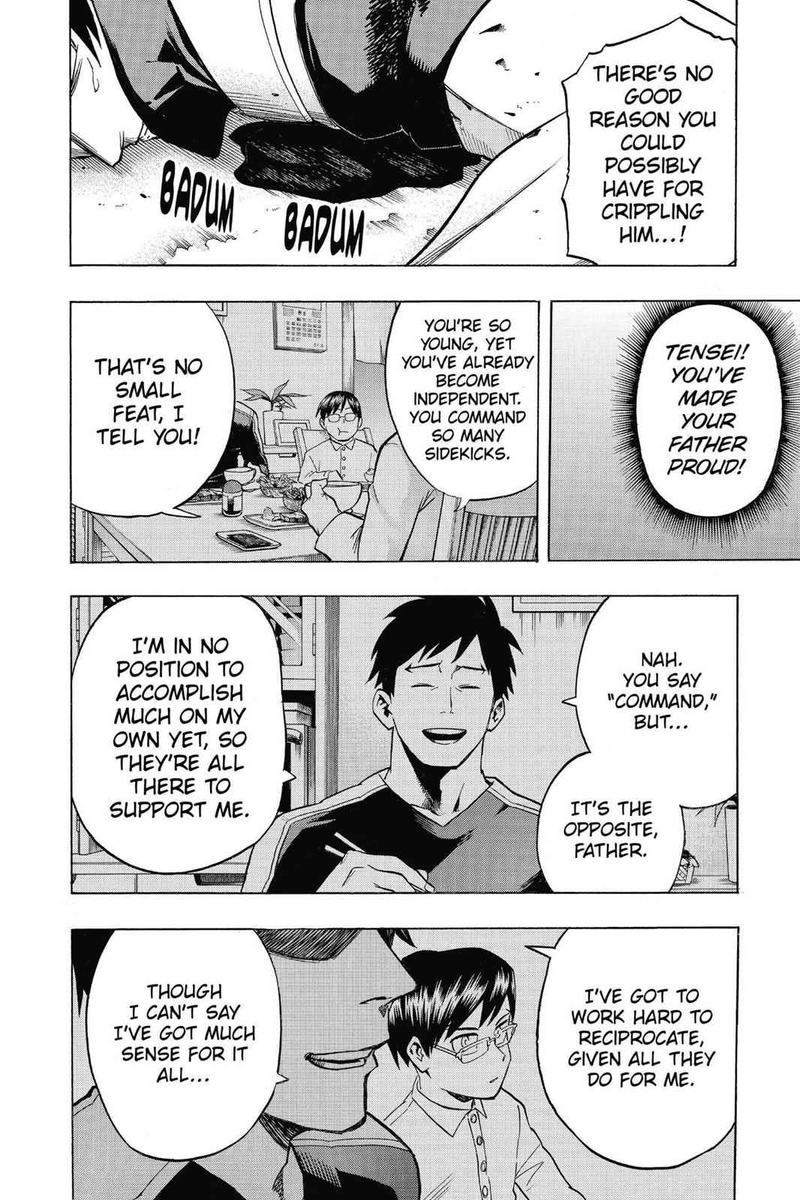 3 pages were added with flashbacks explaining why Iida admires his brother.