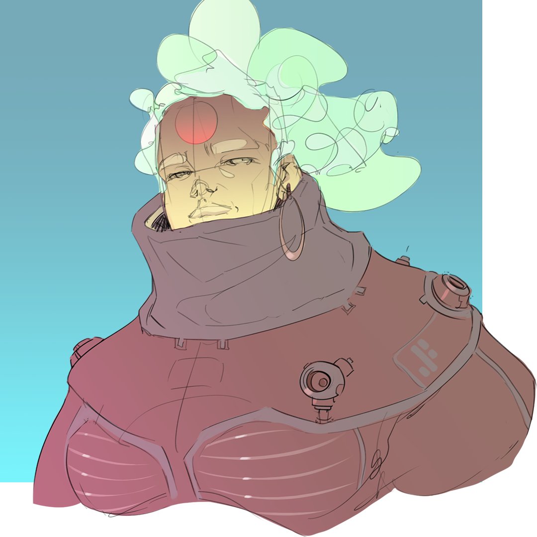 instajf's tweet photo. Quick and very loose sketch to wrap the day! #characterdesign #digitalart #Sketching https://t.co/NrYvVbyPTS