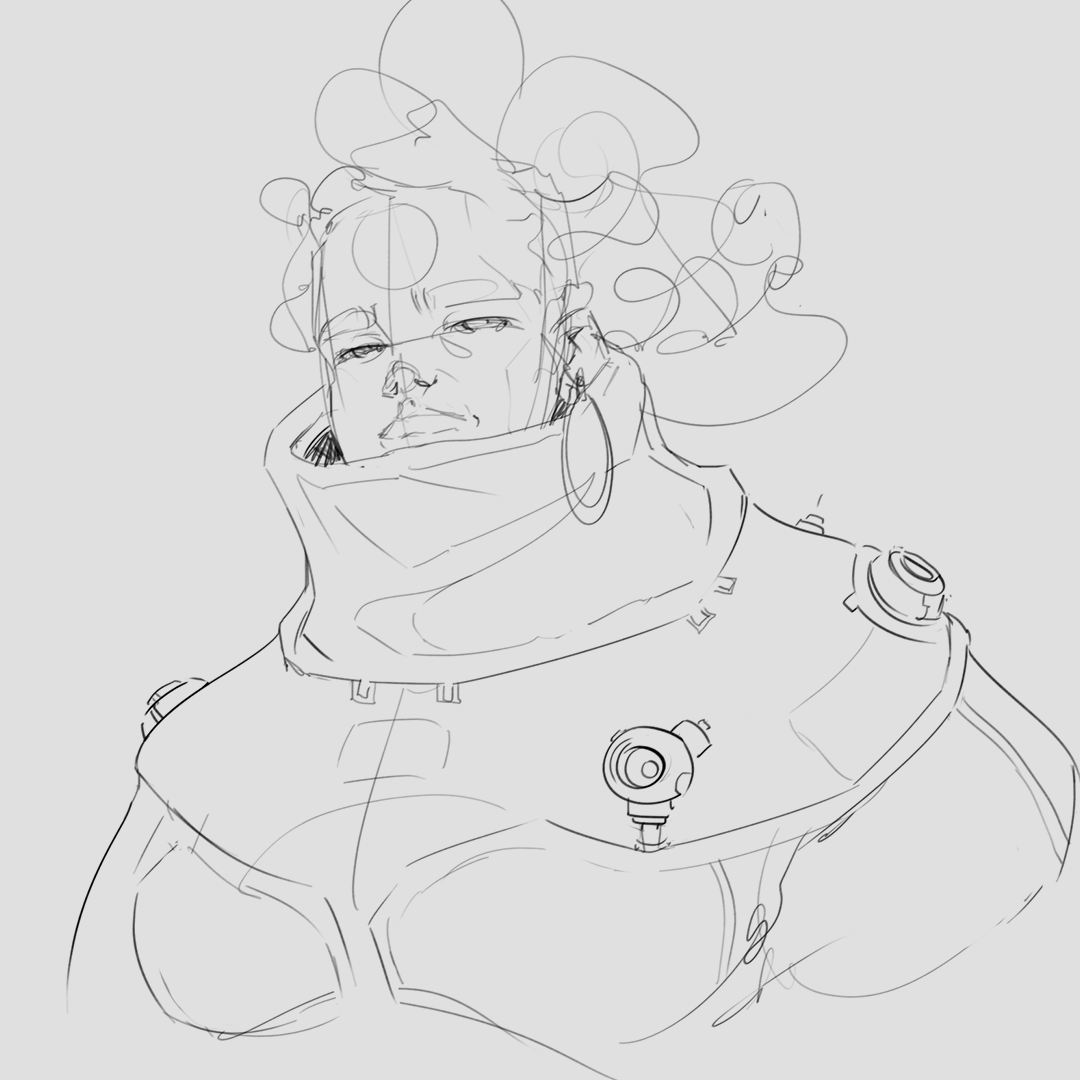 instajf's tweet photo. Quick and very loose sketch to wrap the day! #characterdesign #digitalart #Sketching https://t.co/NrYvVbyPTS