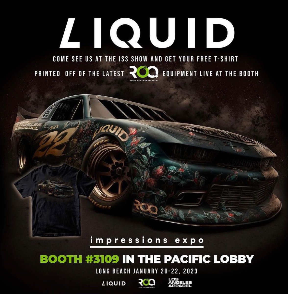 roq_us's tweet photo. Come witness the trendsetting production team from our amazing #PartnerInPrint Liquid Graphics produce over 1,000 pieces an hour of this amazing design with the ROQ NEXT 12 Color with 3 ROQ Flashes this Saturday from 1-3pm @ Impressions Expo: Long Beach in ROQ Booth #3109! https://t.co/iLnNu3ciV1