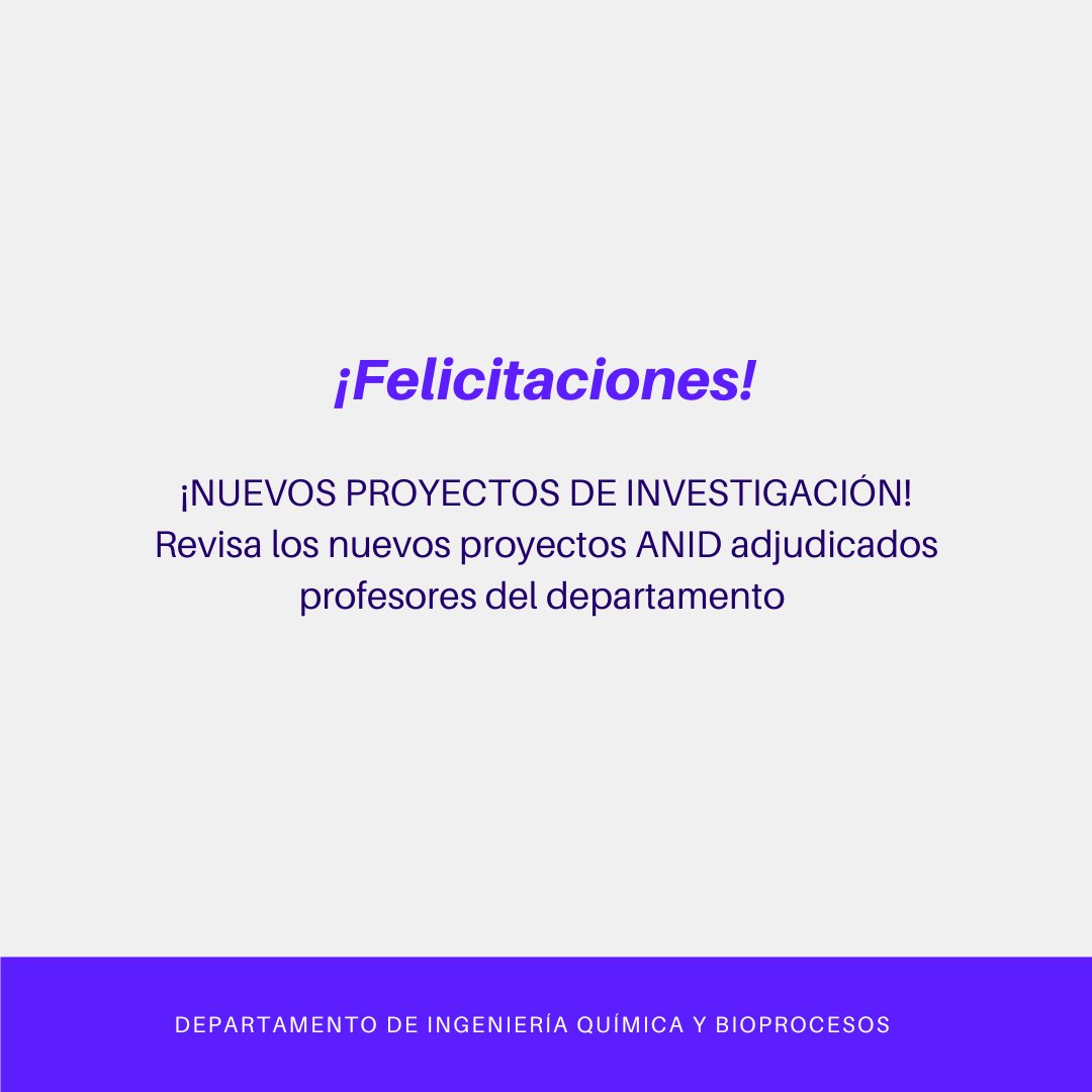 Departamento de Ing. Química y Bioprocesos UC tweet media