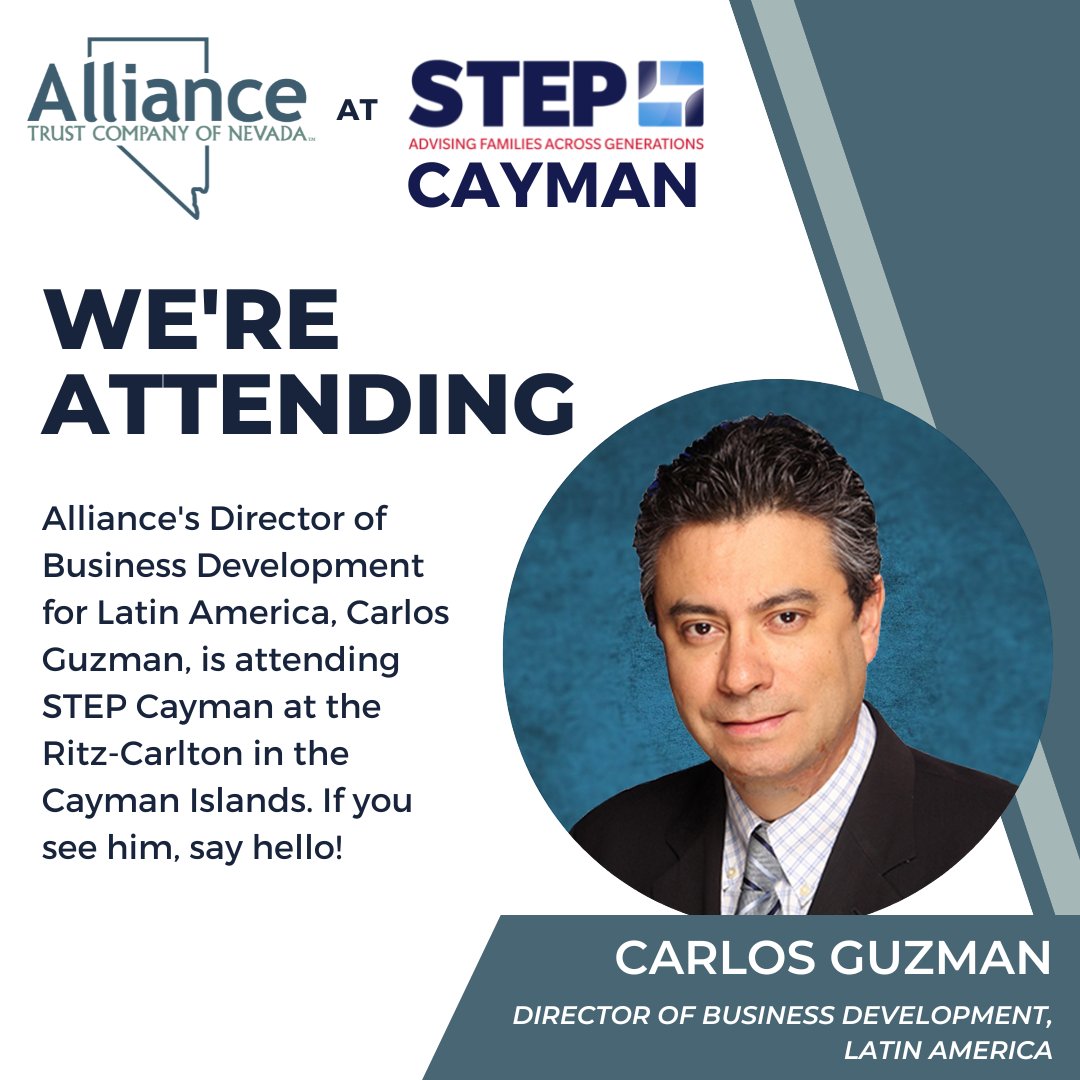 Carlos Guzman, our Director of Business Development, Latin America, is in the Cayman Islands attending STEP Cayman today and tomorrow! #stepcayman #estateplanning #trustandestate