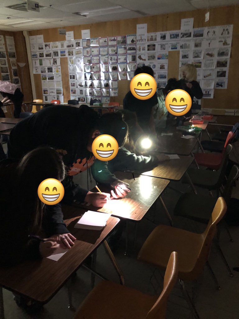 ms_dycus's tweet photo. Fun day learning factory systems and assembly line simulation! The factory owner even made them work without lights because they didn’t met their quota! 😆 https://t.co/yyr4wlMfsY
