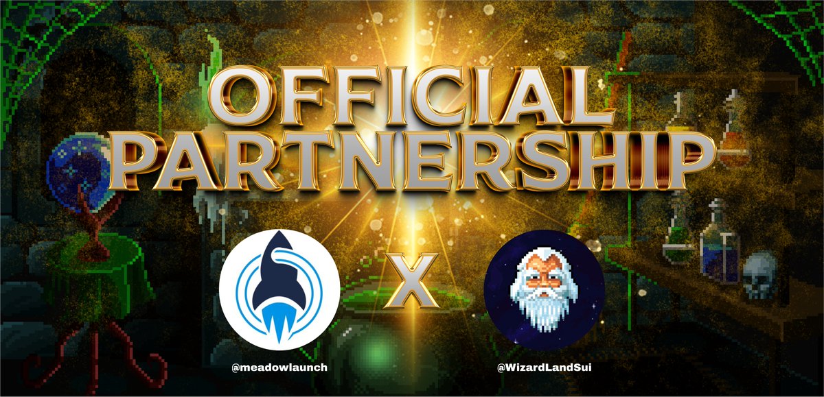 WizardLands's tweet photo. Officially announced the Partnership with Meadow Sui Launchpad, to take part in the giveaway you can open the link below! 🪄 https://t.co/Q3OUX6cU9N