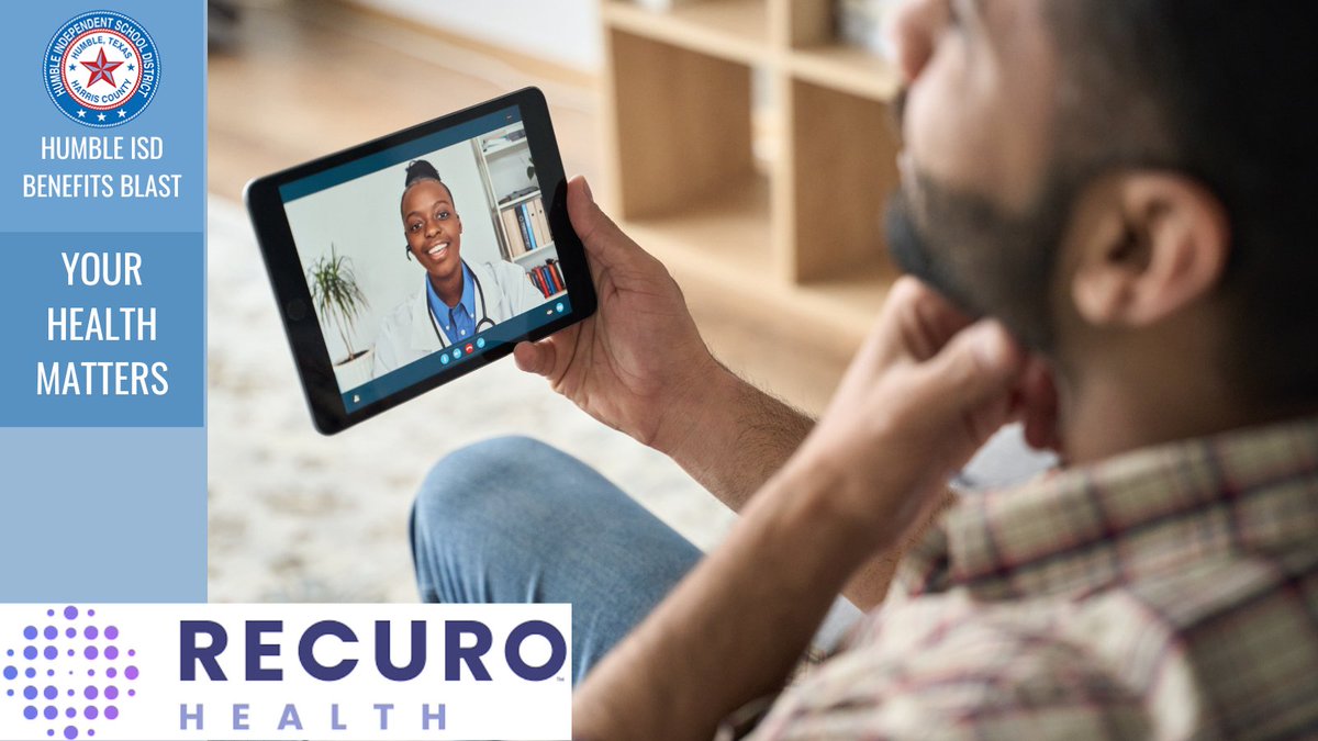 HumbleISD_Ben's tweet photo. 🚀𝘽𝙚𝙣𝙚𝙛𝙞𝙩𝙨 𝘽𝙡𝙖𝙨𝙩: Telehealth
Talk to a doctor at a time and place convenient for YOU with @RecuroHealth. This benefit is available to all benefits-eligible @HumbleISD employees. Find out more in the latest Benefits Blast: https://t.co/dsDe2PWk8d. https://t.co/B88EGyRvXF